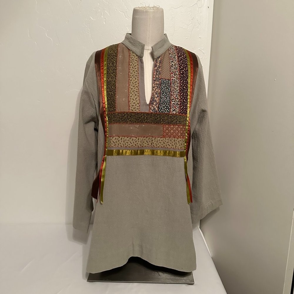 Bird Watchers Linen Pullover 3/4 Sleeve Top [WM Sz M]